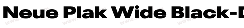Neue Plak Wide Black字体转换
